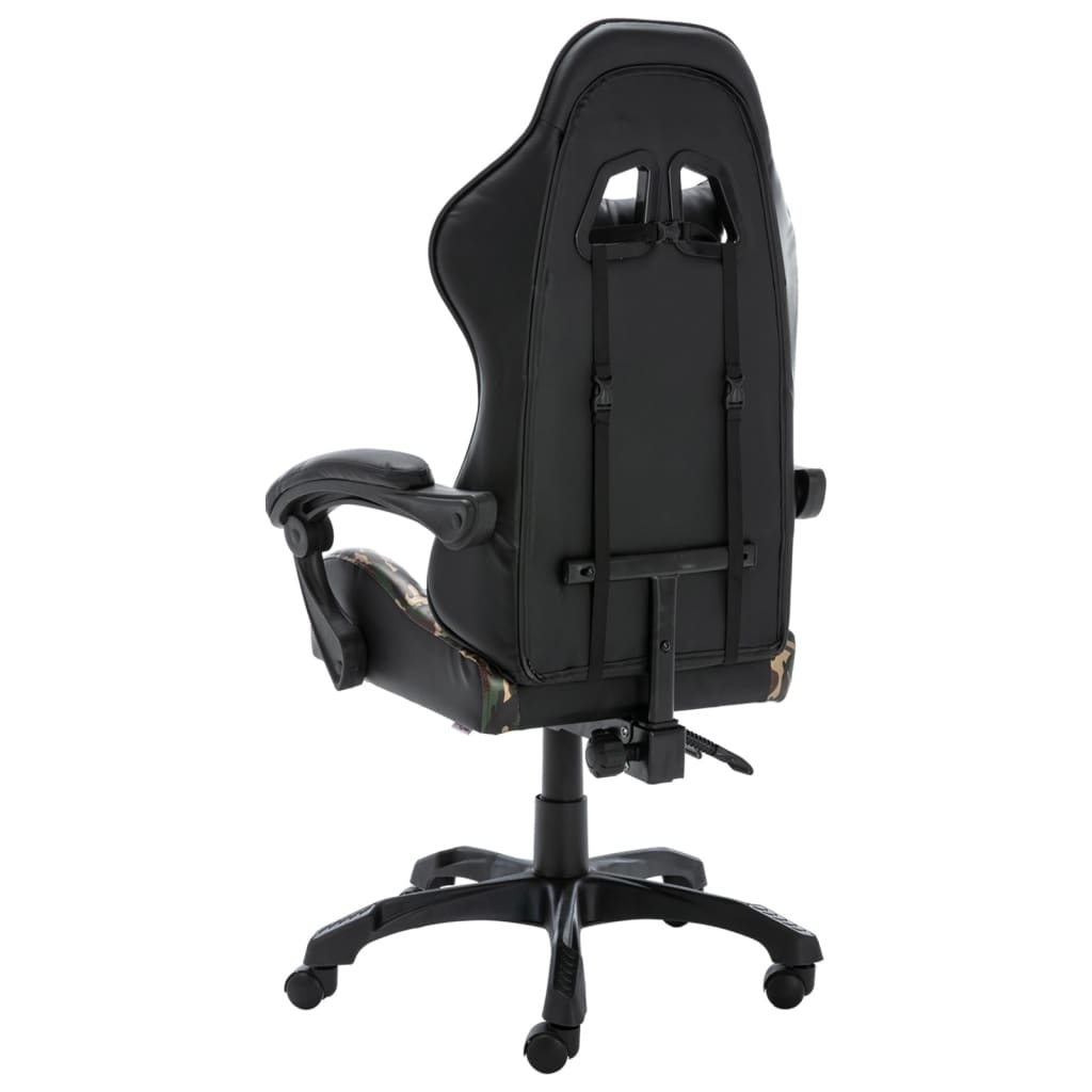 vidaXL Scaun de jocuri, negru și camuflaj, piele ecologică vidaXL Scaun de jocuri, negru și camuflaj, piele ecologică
