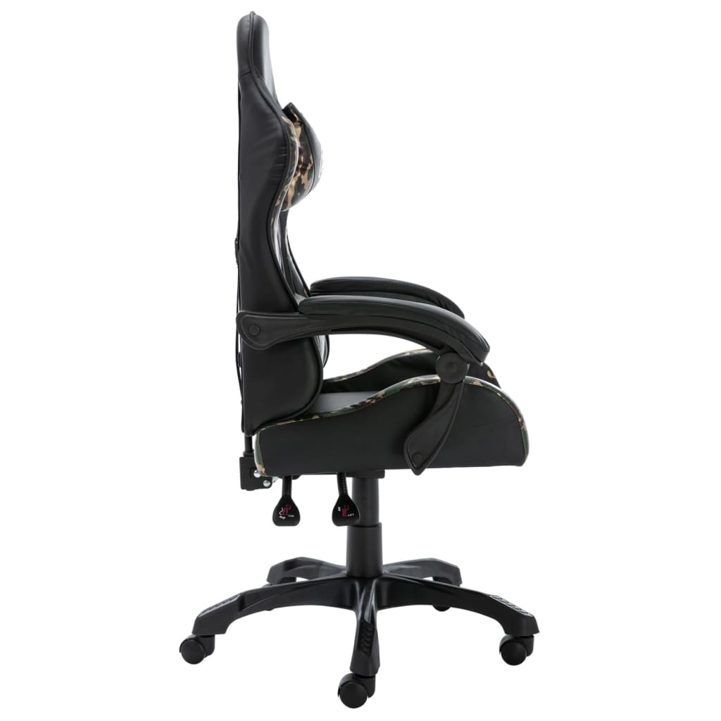 vidaXL Scaun de jocuri, negru și camuflaj, piele ecologică vidaXL Scaun de jocuri, negru și camuflaj, piele ecologică