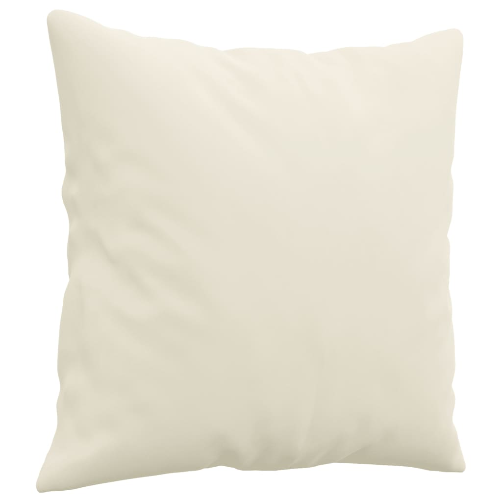 vidaXL Canapea cu 2 locuri cu pernuțe, crem, 140 cm, catifea