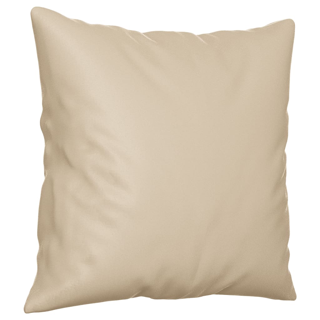 vidaXL Canapea cu 2 locuri, cu perne, crem, 120 cm, microfibră