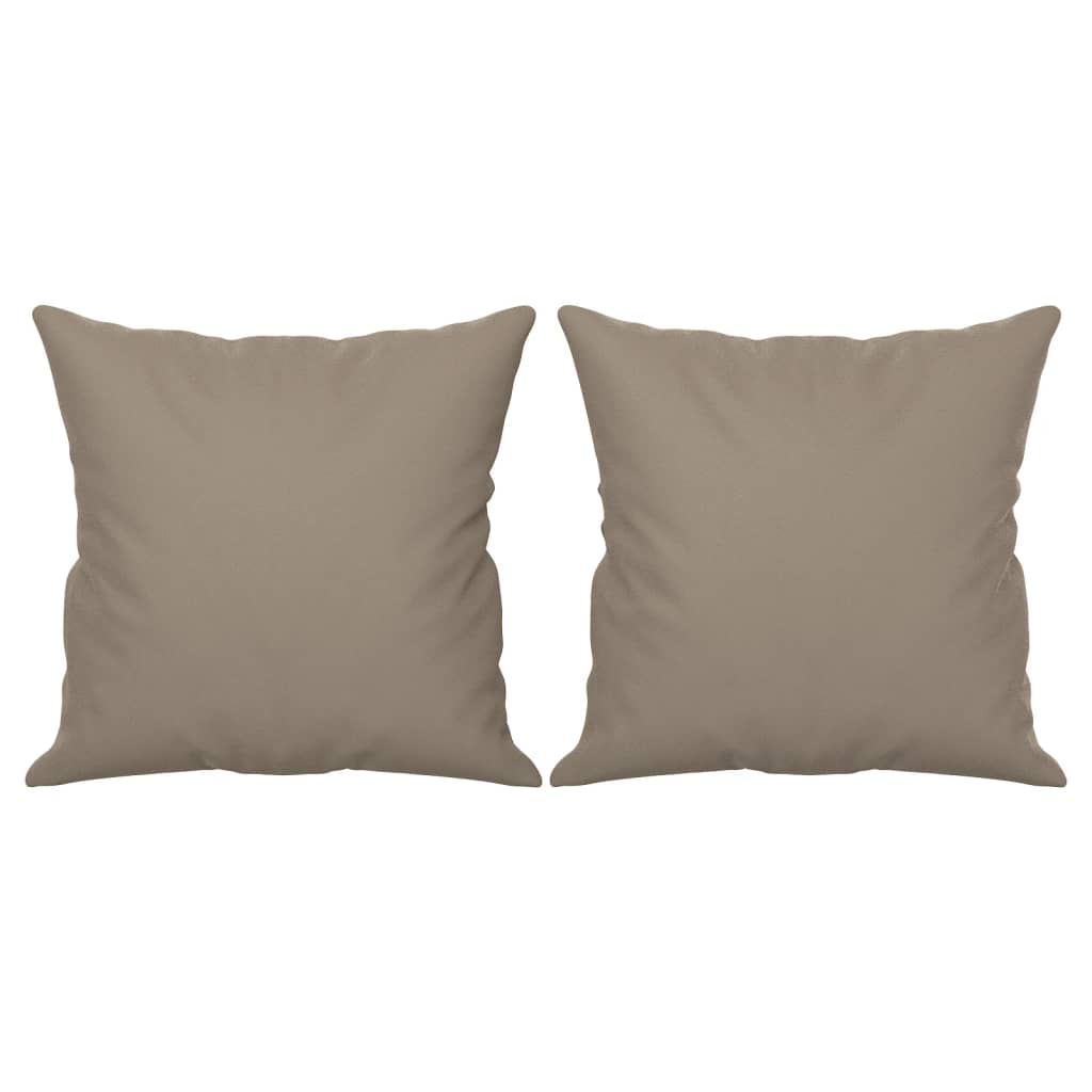 vidaXL Canapea cu 2 locuri, cu perne, gri taupe, 140 cm, microfibră