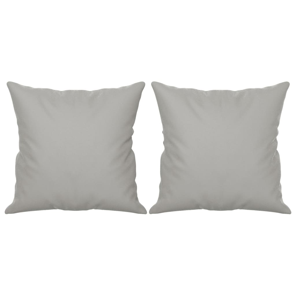 vidaXL Canapea cu 2 locuri, cu perne, gri deschis, 140 cm, microfibră