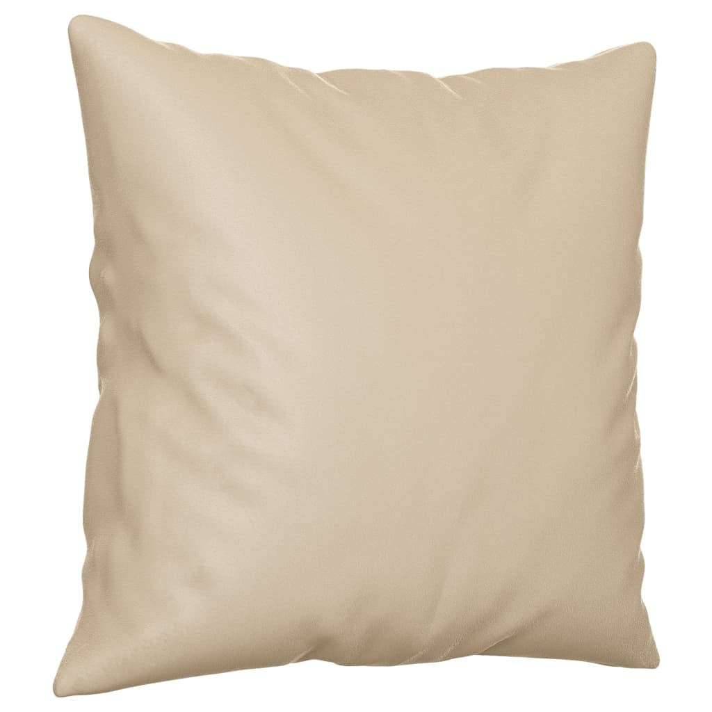 vidaXL Canapea cu 2 locuri, cu perne, crem, 140 cm, microfibră