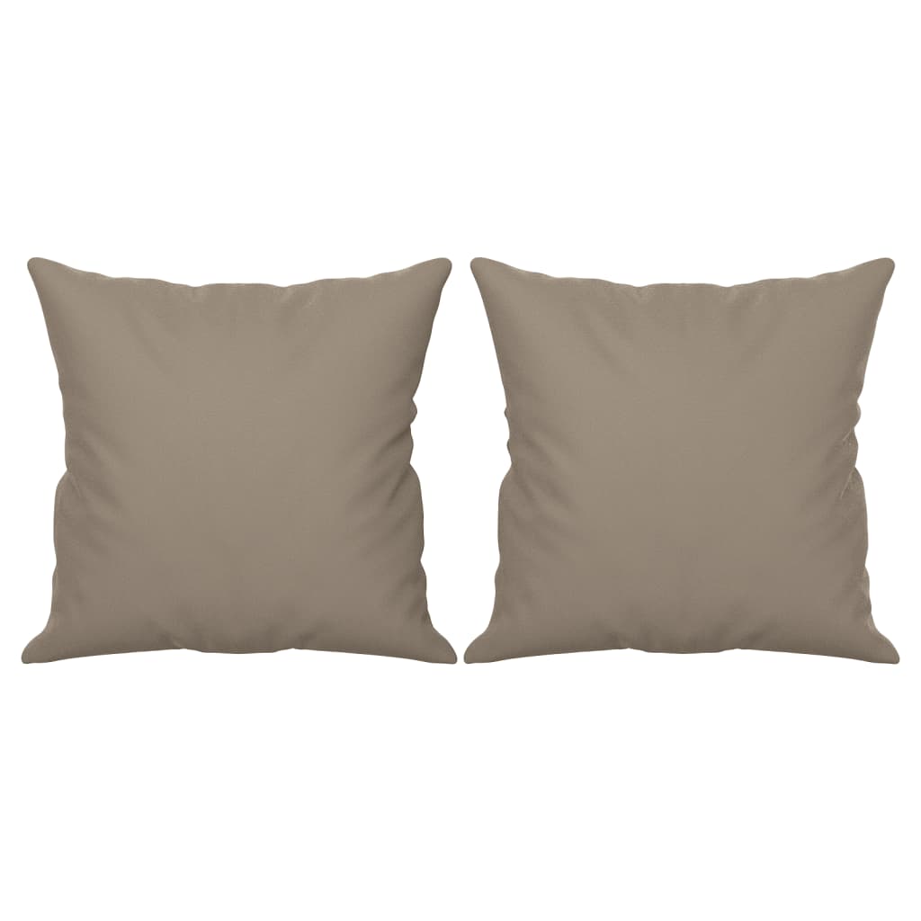 vidaXL Canapea cu 3 locuri și perne, gri taupe, 180 cm, microfibră vidaXL Canapea cu 3 locuri și perne, gri taupe, 180 cm, microfibră