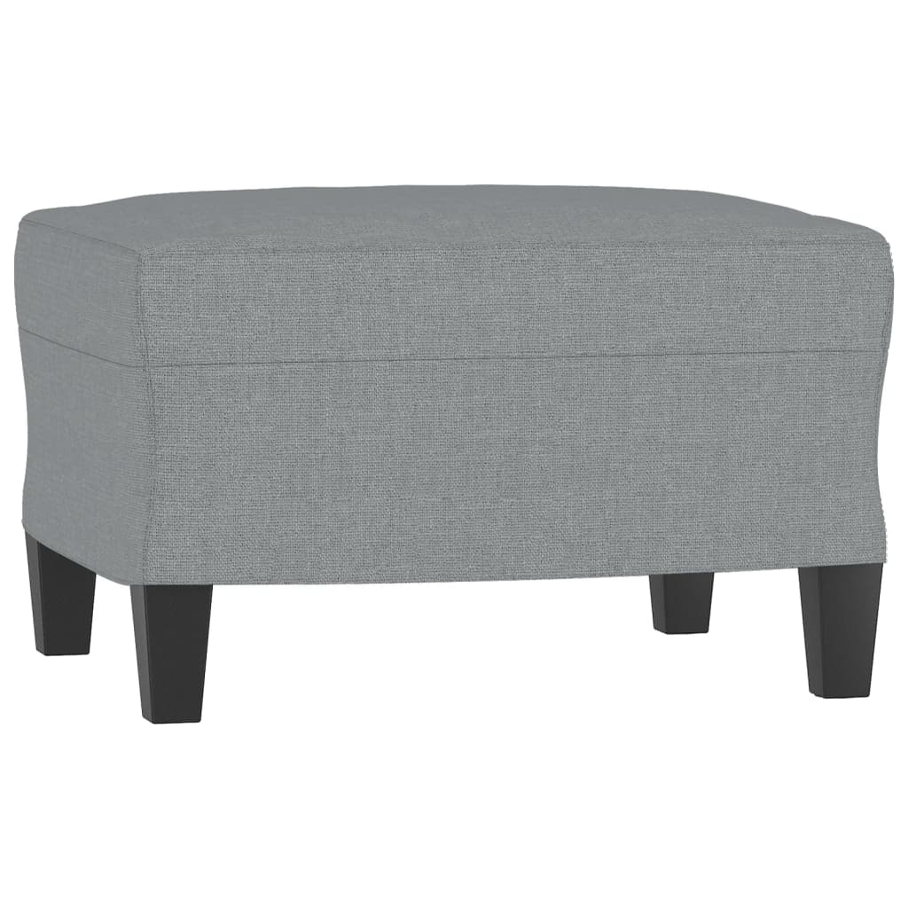 vidaXL Canapea cu 3 locuri și taburet, gri deschis, 180 cm, textil vidaXL Canapea cu 3 locuri și taburet, gri deschis, 180 cm, textil