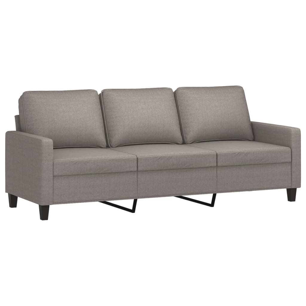 vidaXL Canapea cu 3 locuri și taburet, taupe, 180 cm, material textil vidaXL Canapea cu 3 locuri și taburet, taupe, 180 cm, material textil