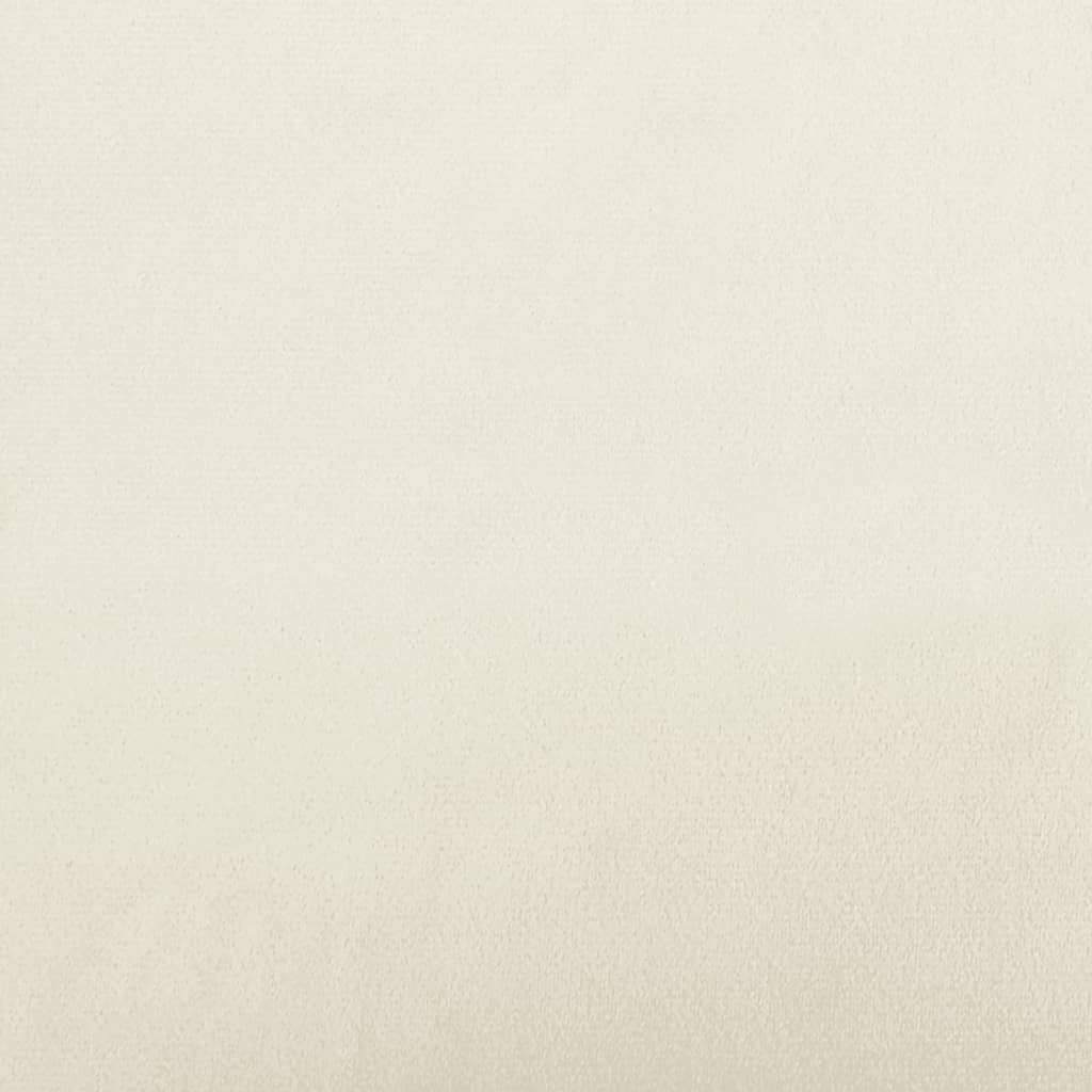 vidaXL Fotoliu canapea cu taburet, crem, 60 cm, catifea
