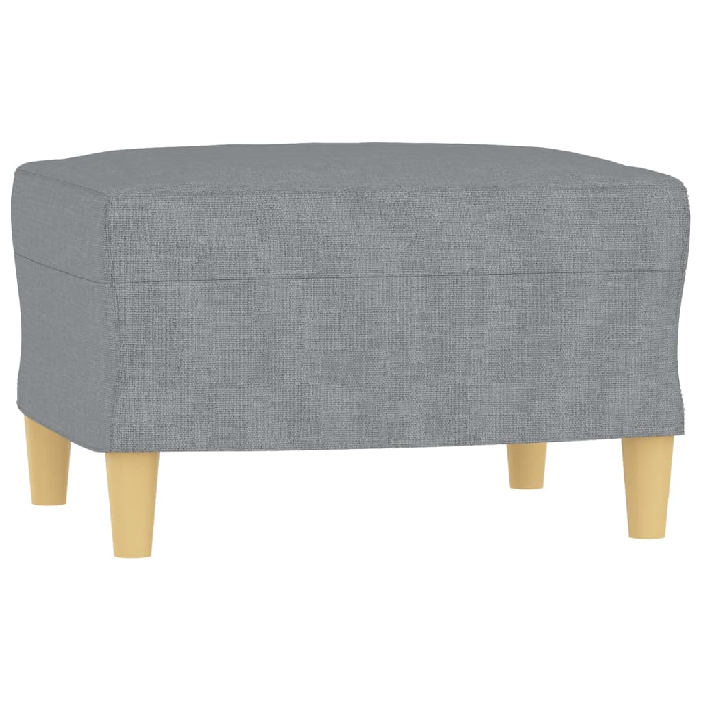 vidaXL Canapea cu 3 locuri și taburet, gri deschis, 180 cm, textil vidaXL Canapea cu 3 locuri și taburet, gri deschis, 180 cm, textil