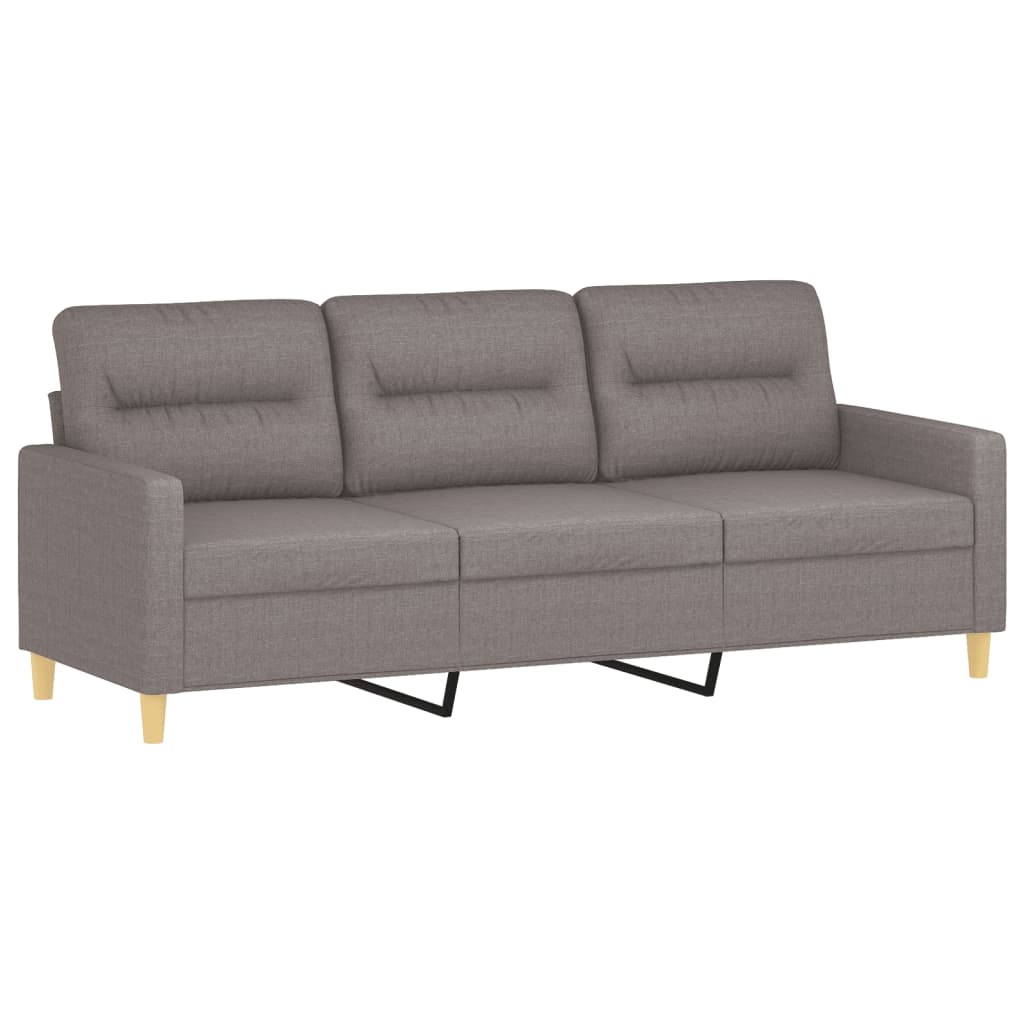 vidaXL Canapea cu 3 locuri și taburet, taupe, 180 cm, material textil vidaXL Canapea cu 3 locuri și taburet, taupe, 180 cm, material textil