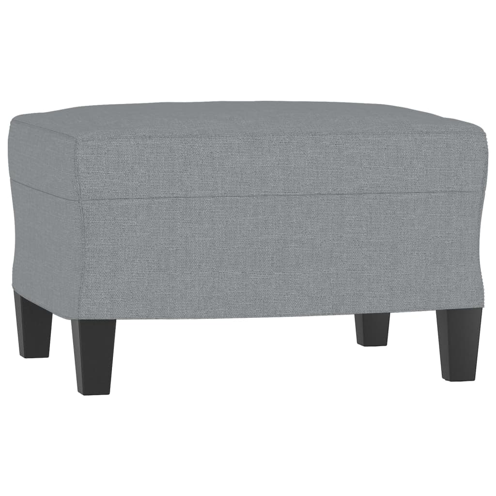 vidaXL Canapea cu 3 locuri și taburet, gri deschis, 180 cm, textil vidaXL Canapea cu 3 locuri și taburet, gri deschis, 180 cm, textil