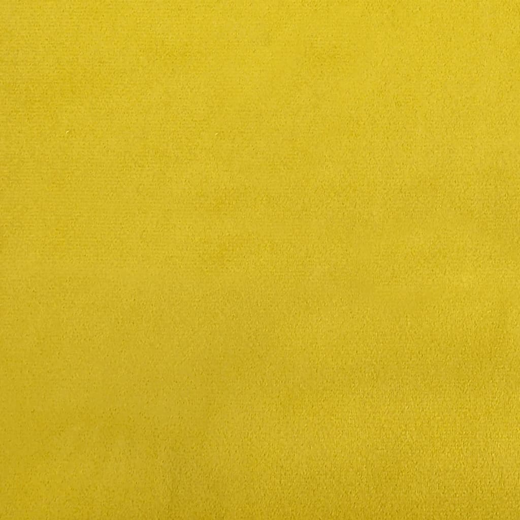 vidaXL Fotoliu canapea cu taburet, galben, 60 cm, catifea