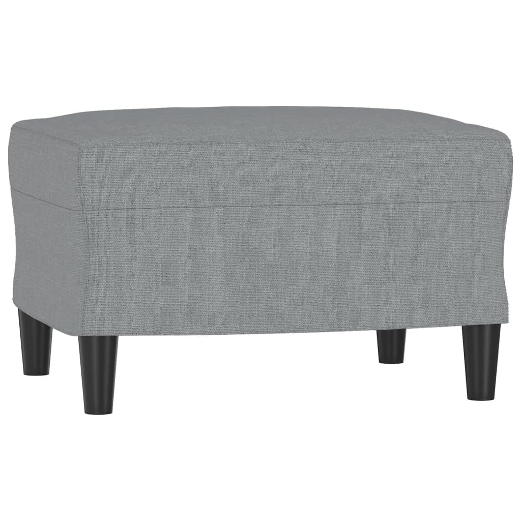 vidaXL Canapea cu 3 locuri și taburet, gri deschis, 180 cm, textil vidaXL Canapea cu 3 locuri și taburet, gri deschis, 180 cm, textil