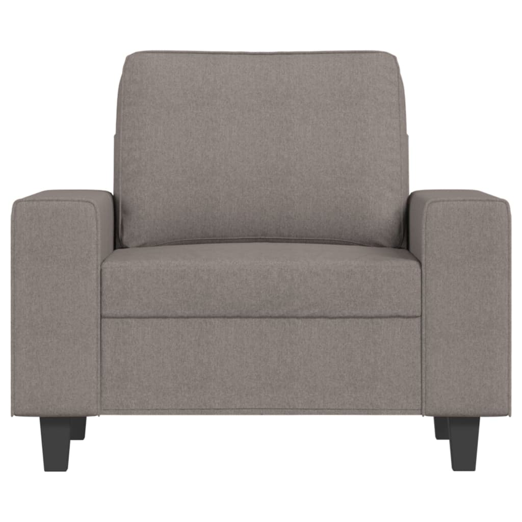 vidaXL Fotoliu canapea cu taburet, taupe, 60 cm, material textil