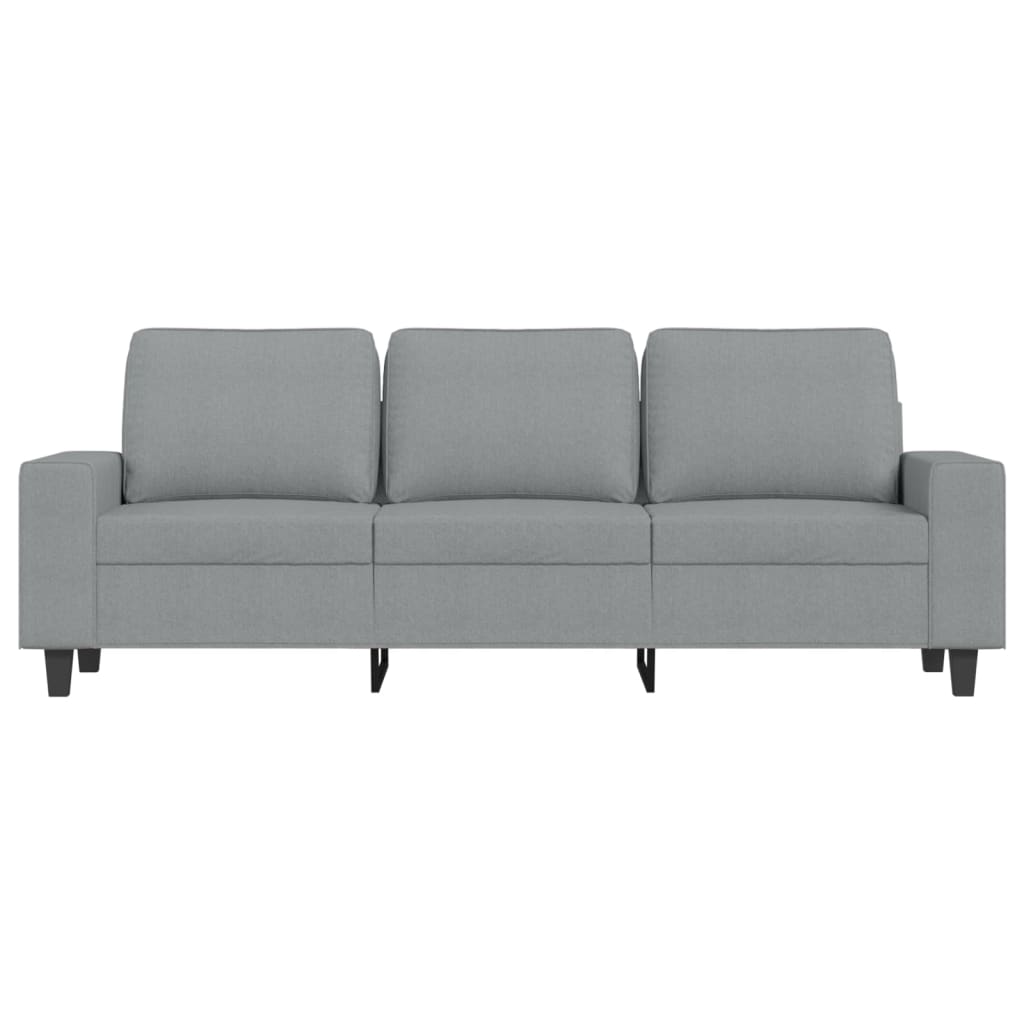 vidaXL Canapea cu 3 locuri și taburet, gri deschis, 180 cm, textil vidaXL Canapea cu 3 locuri și taburet, gri deschis, 180 cm, textil