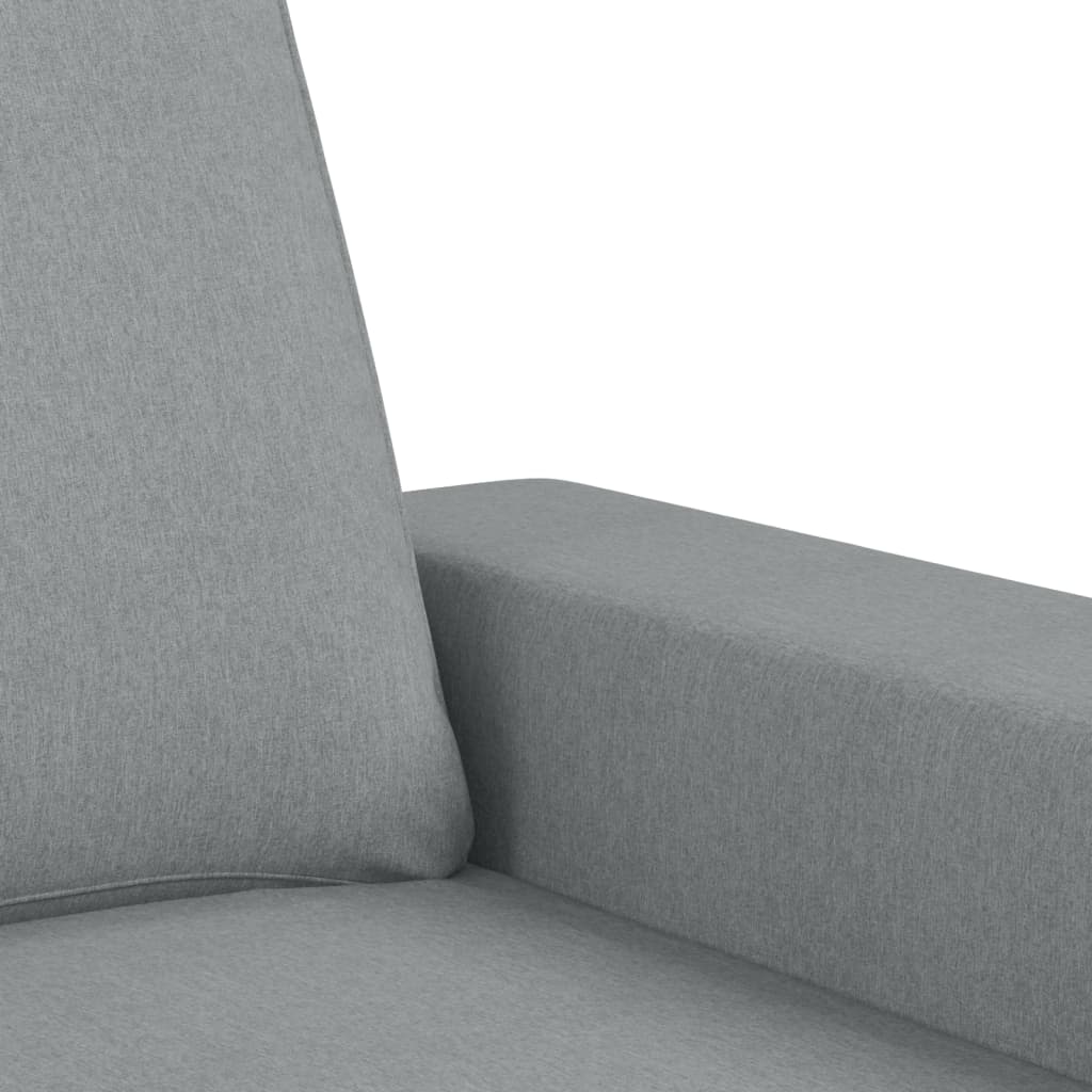 vidaXL Canapea cu 3 locuri și taburet, gri deschis, 180 cm, textil vidaXL Canapea cu 3 locuri și taburet, gri deschis, 180 cm, textil
