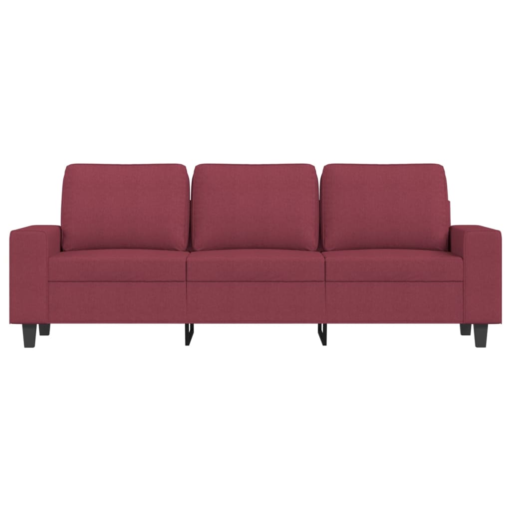 vidaXL Canapea cu 3 locuri și taburet, roșu vin, 180 cm, textil vidaXL Canapea cu 3 locuri și taburet, roșu vin, 180 cm, textil