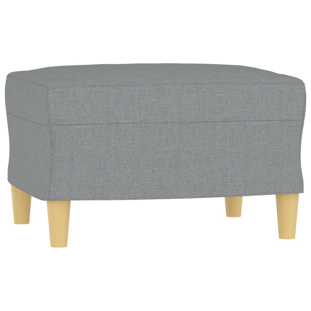 vidaXL Canapea cu 3 locuri și taburet, gri deschis, 180 cm, textil vidaXL Canapea cu 3 locuri și taburet, gri deschis, 180 cm, textil