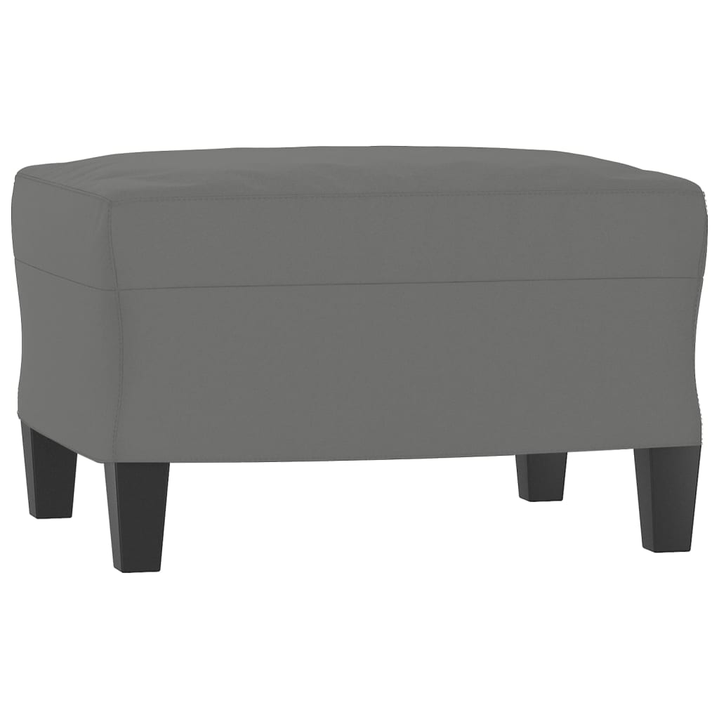vidaXL Canapea cu 3 locuri și taburet, gri închis, 180 cm, microfibră vidaXL Canapea cu 3 locuri și taburet, gri închis, 180 cm, microfibră