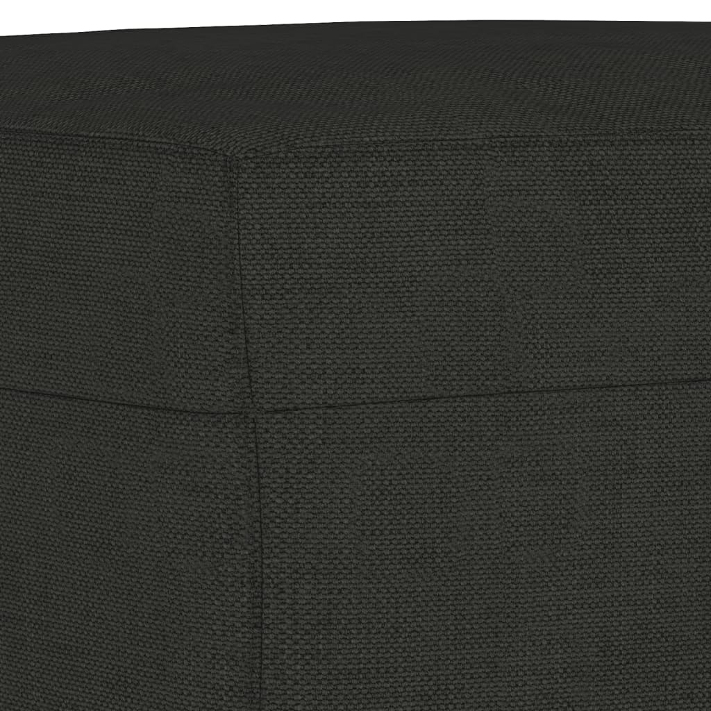 vidaXL Set de canapele cu perne, 3 piese, negru, textil vidaXL Set de canapele cu perne, 3 piese, negru, textil
