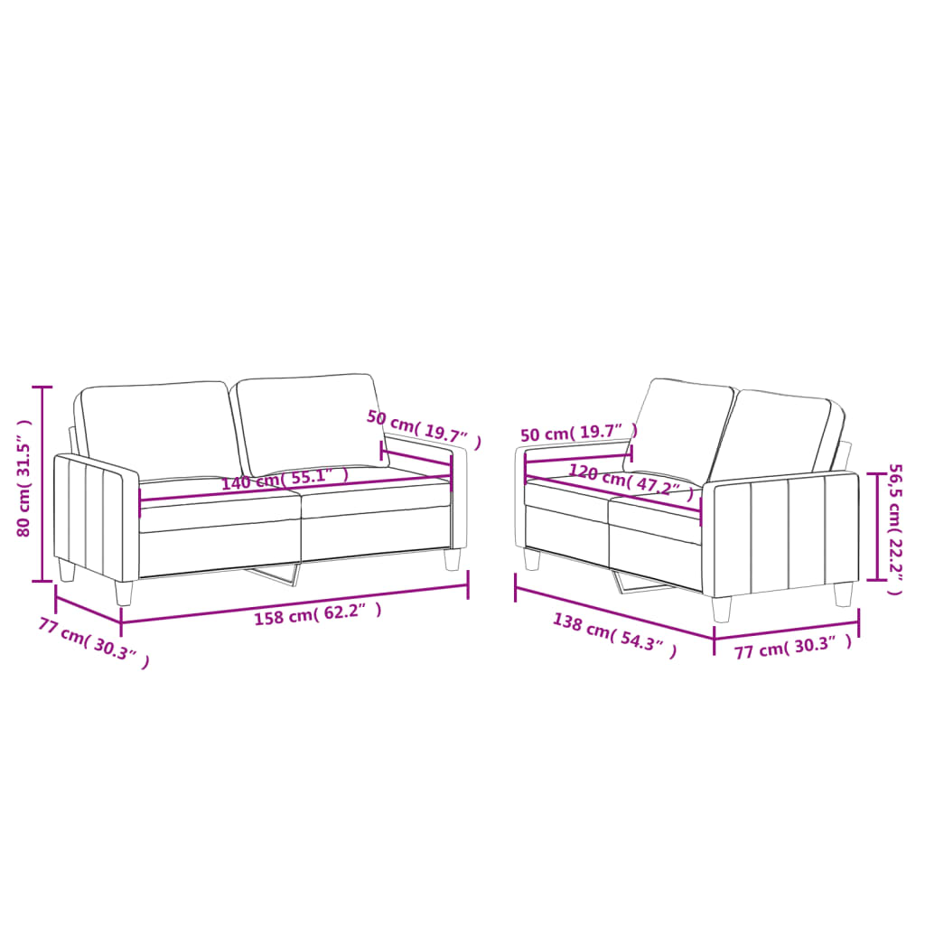 vidaXL Set de canapele cu perne, 2 piese, roșu vin, piele ecologică vidaXL Set de canapele cu perne, 2 piese, roșu vin, piele ecologică