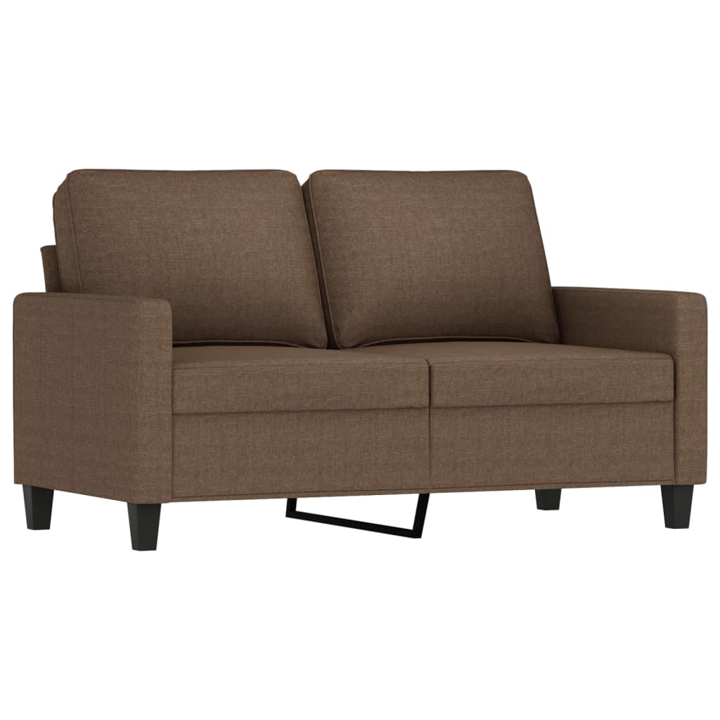 vidaXL Set de canapele cu perne, 3 piese, maro, textil vidaXL Set de canapele cu perne, 3 piese, maro, textil