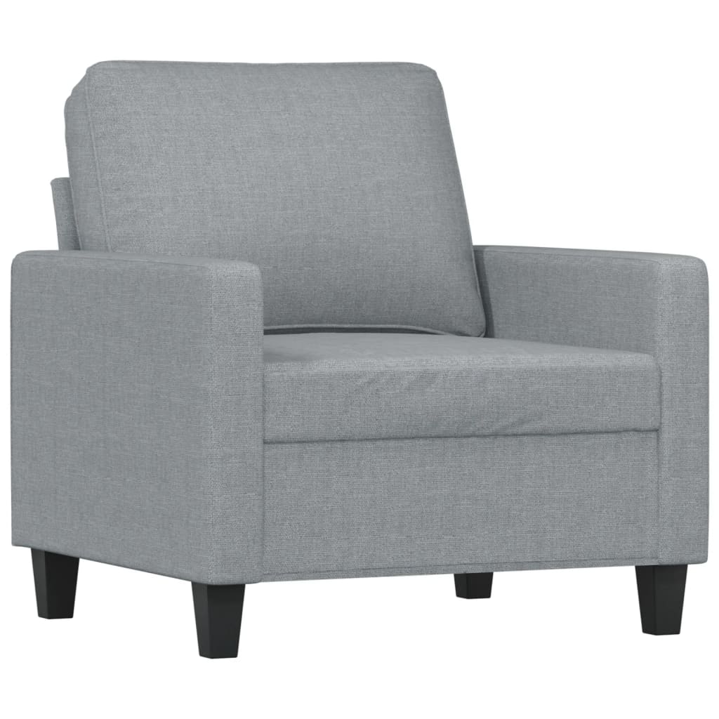 vidaXL Set de canapele cu perne, 4 piese, gri deschis, textil vidaXL Set de canapele cu perne, 4 piese, gri deschis, textil