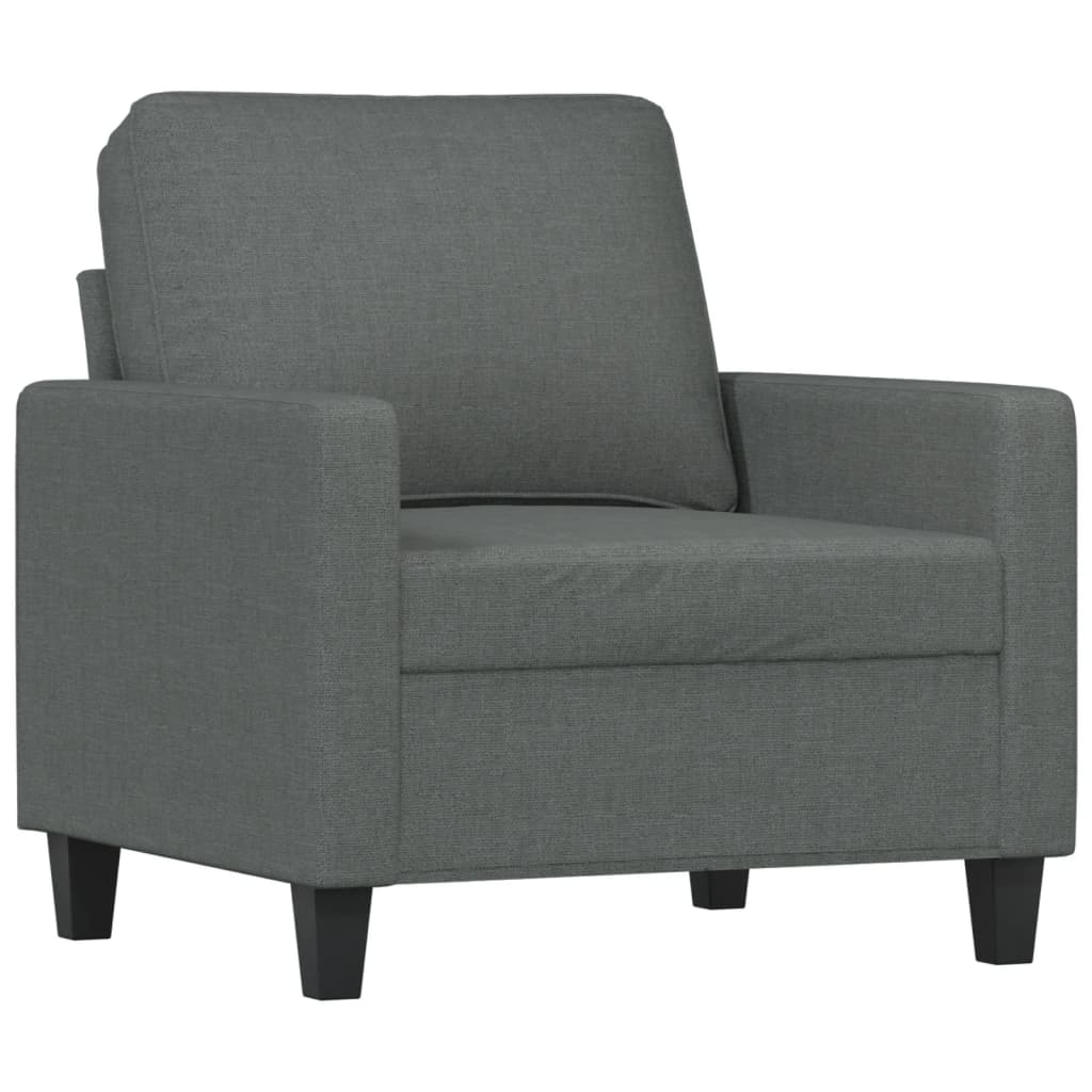 vidaXL Set de canapele cu perne, 4 piese, gri închis, textil