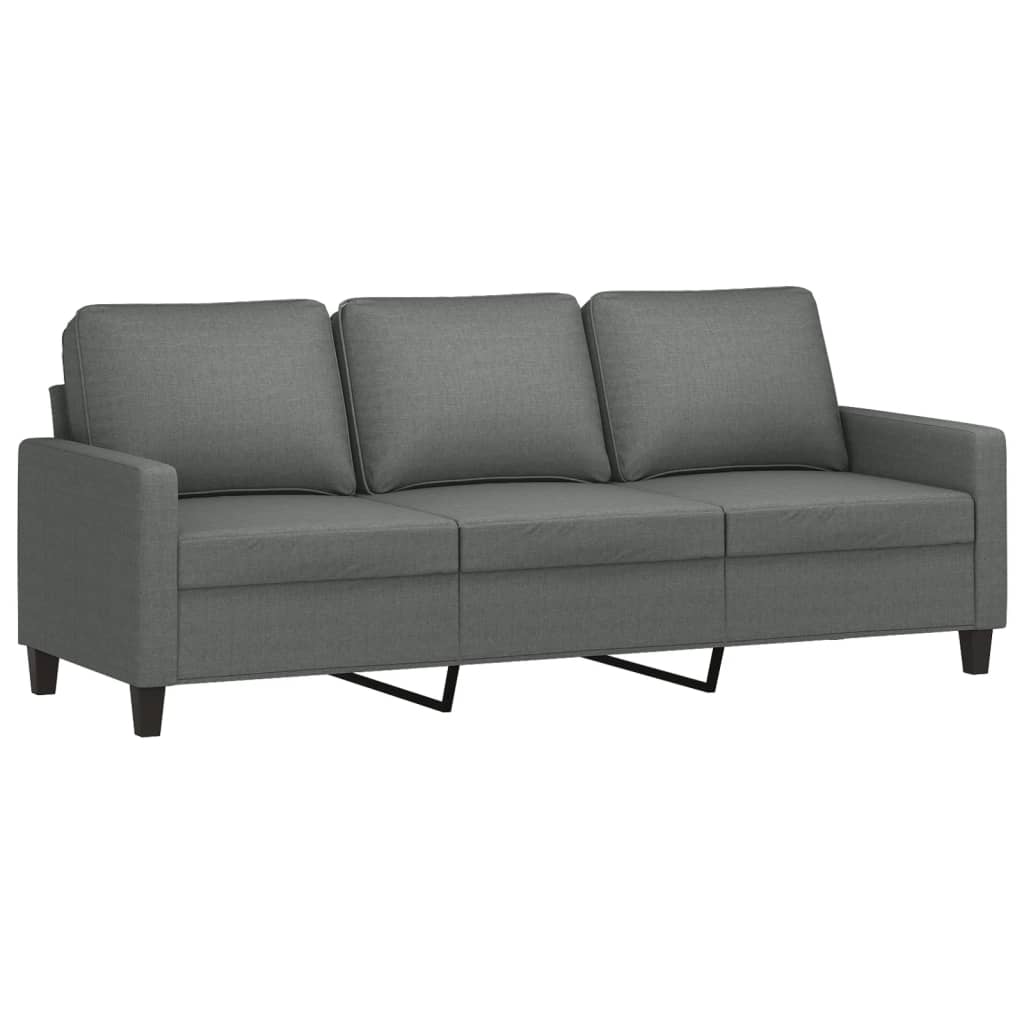 vidaXL Set de canapele cu perne, 4 piese, gri închis, textil