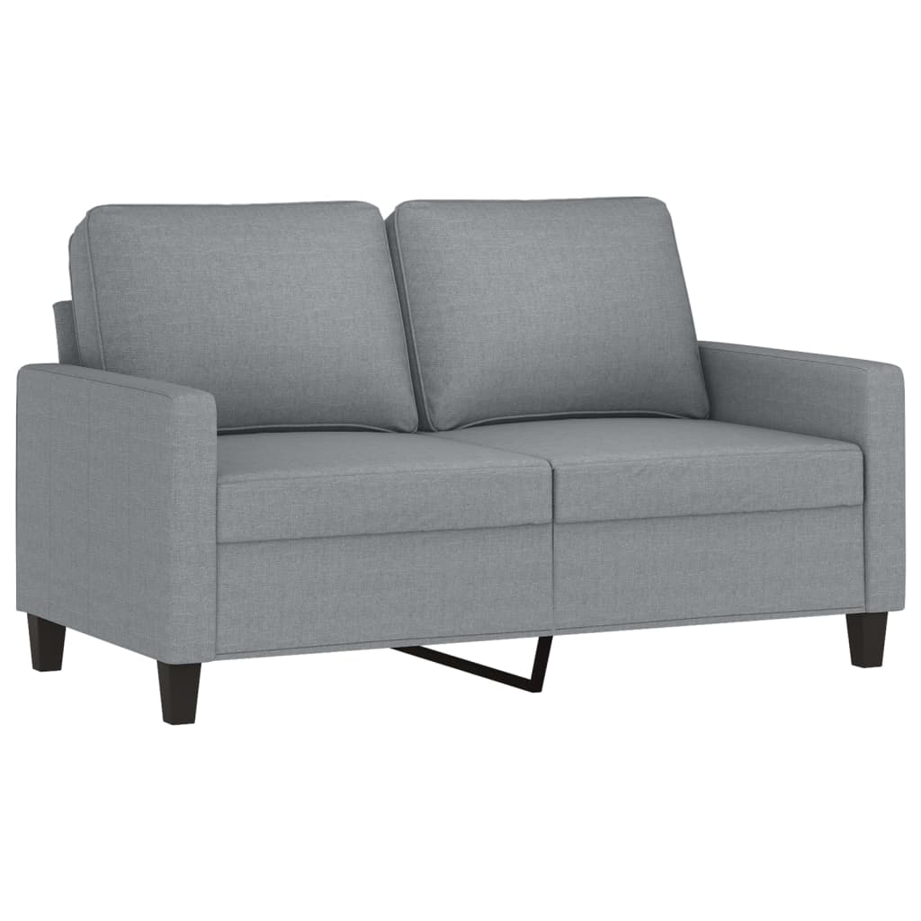 vidaXL Set de canapele cu perne, 2 piese, gri deschis, textil vidaXL Set de canapele cu perne, 2 piese, gri deschis, textil