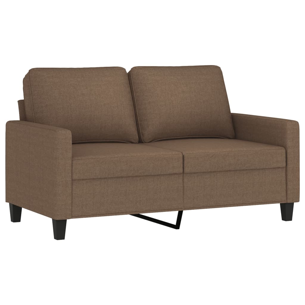 vidaXL Set de canapele cu perne, 2 piese, maro, textil