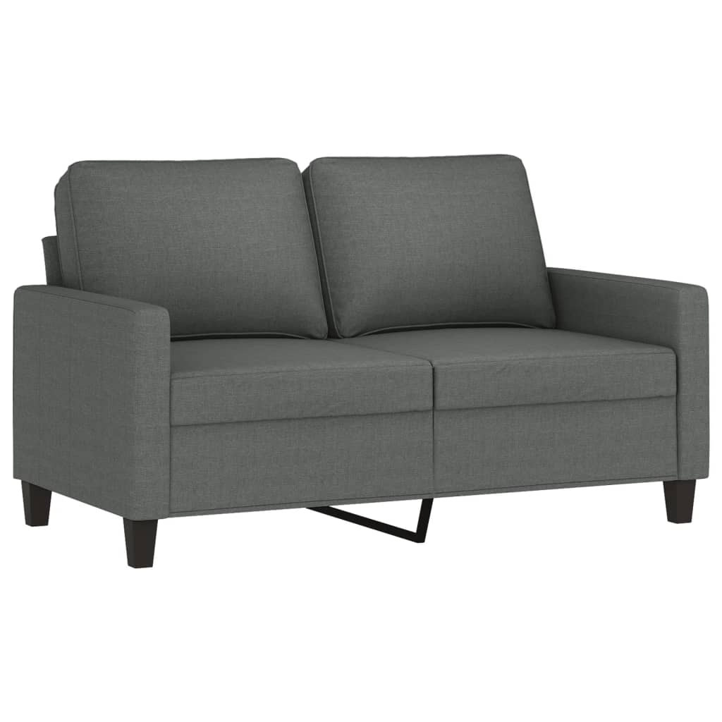 vidaXL Set de canapele cu perne, 3 piese, gri închis, textil vidaXL Set de canapele cu perne, 3 piese, gri închis, textil
