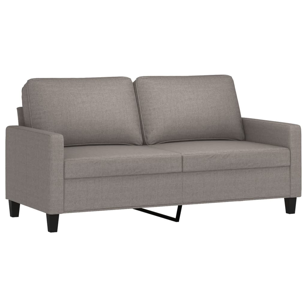 vidaXL Set de canapea cu perne, 3 piese, gri taupe, material textil