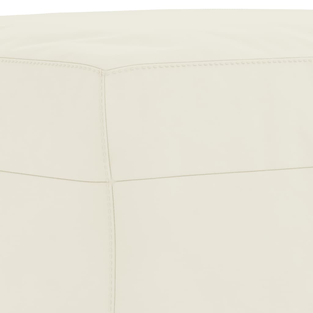 vidaXL Set de canapele cu perne, 3 piese, crem, catifea