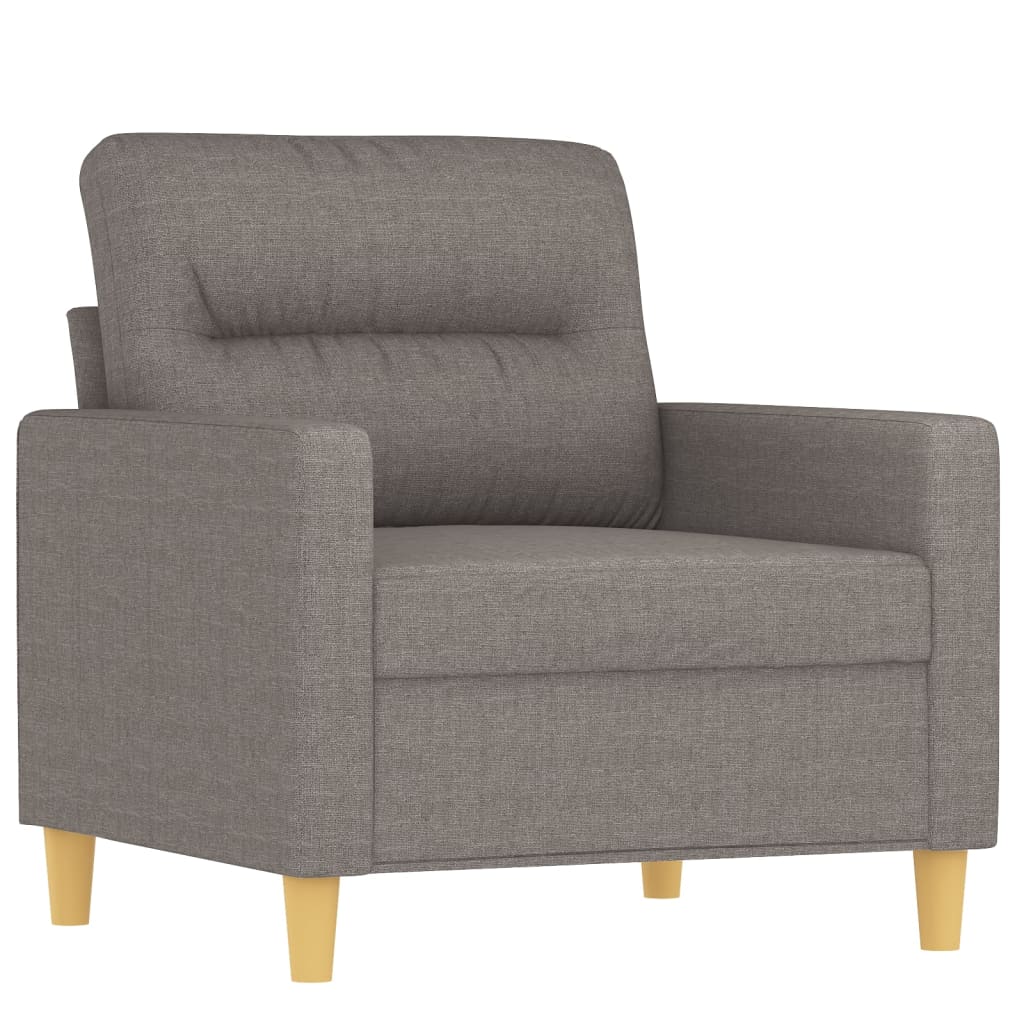 vidaXL Set de canapea cu perne, 4 piese, gri taupe, material textil vidaXL Set de canapea cu perne, 4 piese, gri taupe, material textil