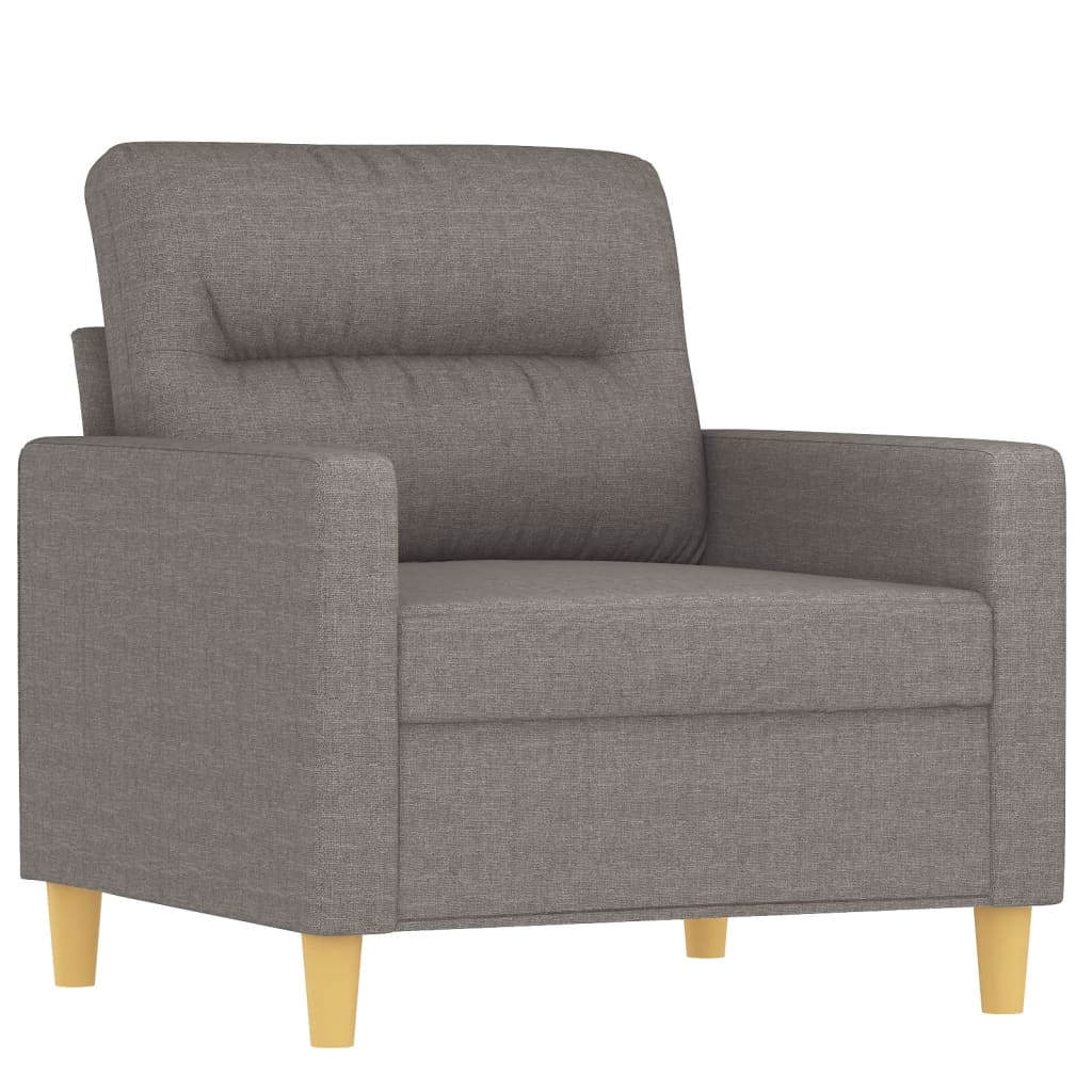 vidaXL Set de canapele cu perne, 4 piese, gri taupe, textil