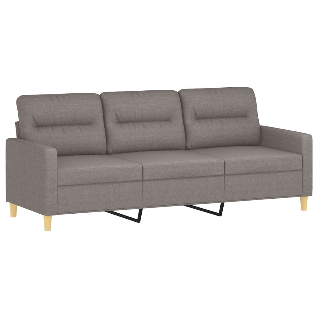 vidaXL Set de canapele cu perne, 4 piese, gri taupe, textil