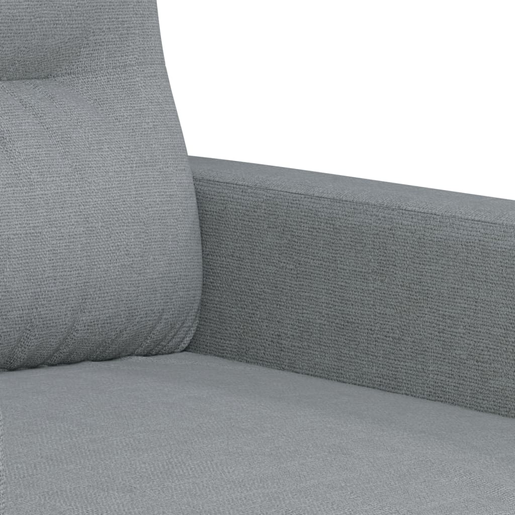 vidaXL Set de canapele cu perne, 2 piese, gri deschis, material textil vidaXL Set de canapele cu perne, 2 piese, gri deschis, material textil