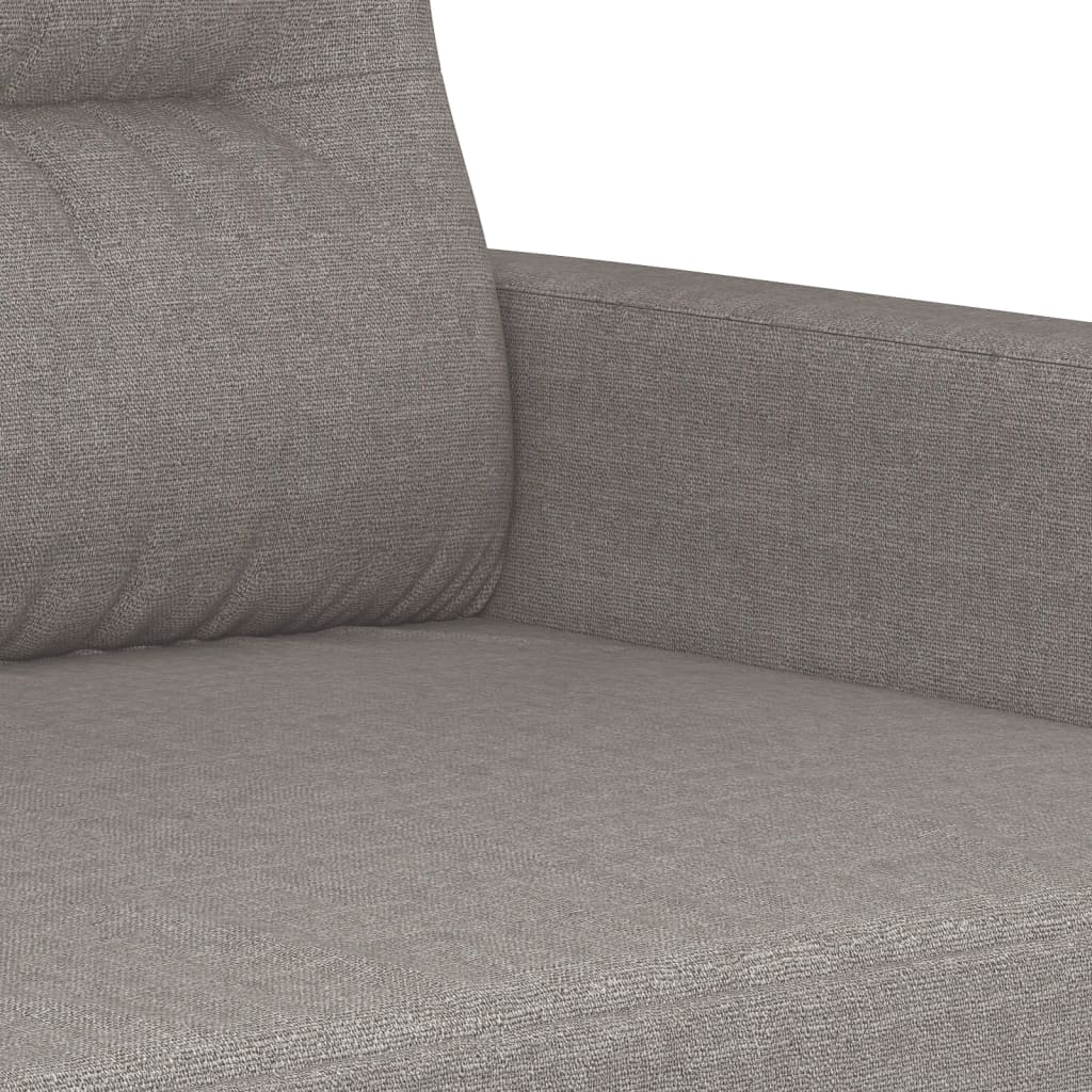 vidaXL Set de canapele cu perne, 3 piese, gri taupe, textil vidaXL Set de canapele cu perne, 3 piese, gri taupe, textil