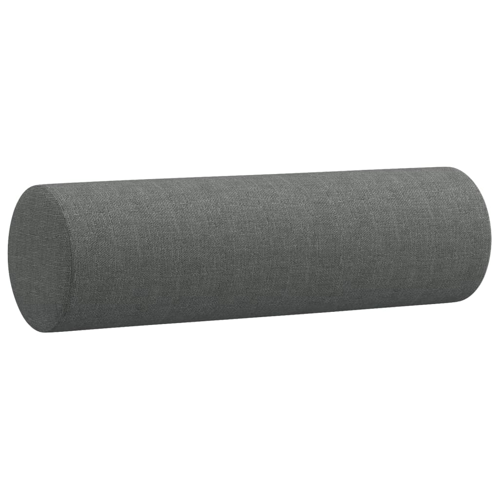 vidaXL Set de canapele cu perne, 3 piese, gri închis, textil vidaXL Set de canapele cu perne, 3 piese, gri închis, textil