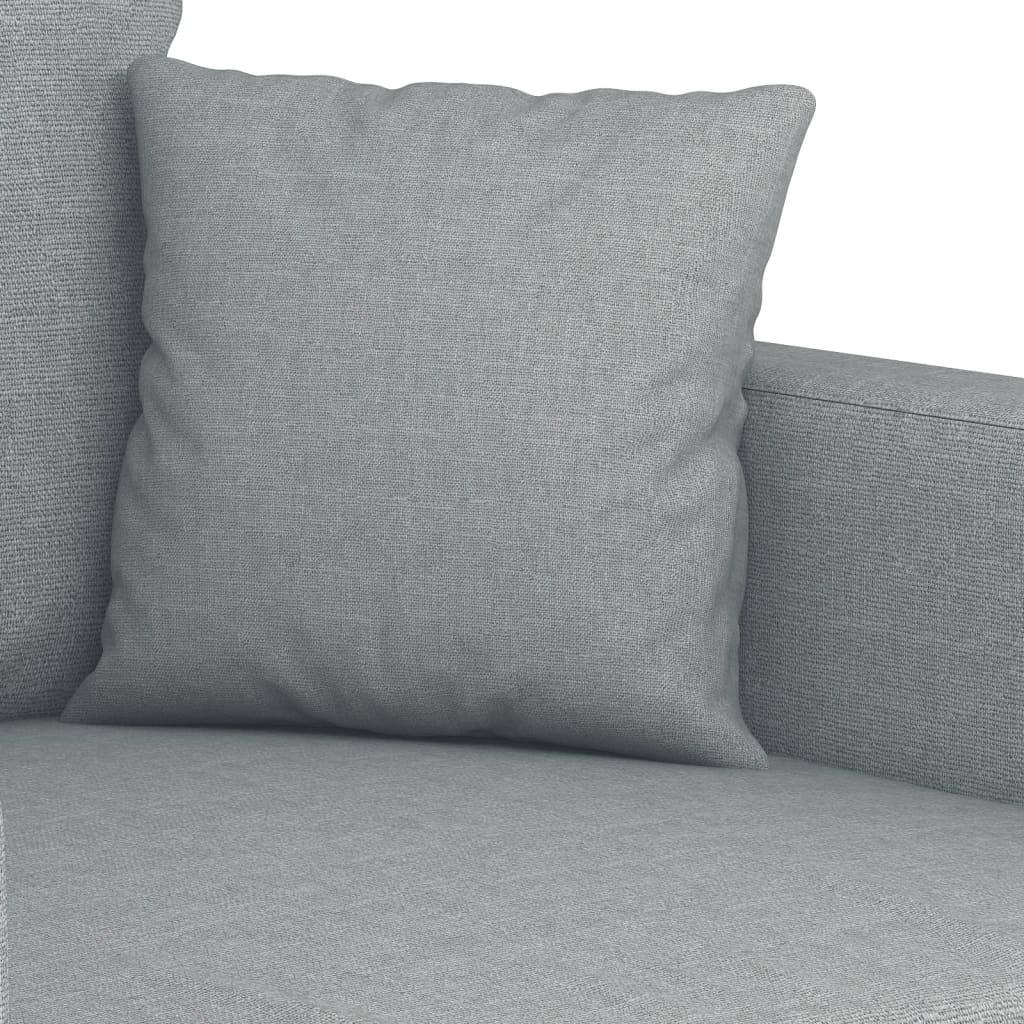 vidaXL Set de canapele cu perne, 4 piese, gri deschis, material textil vidaXL Set de canapele cu perne, 4 piese, gri deschis, material textil