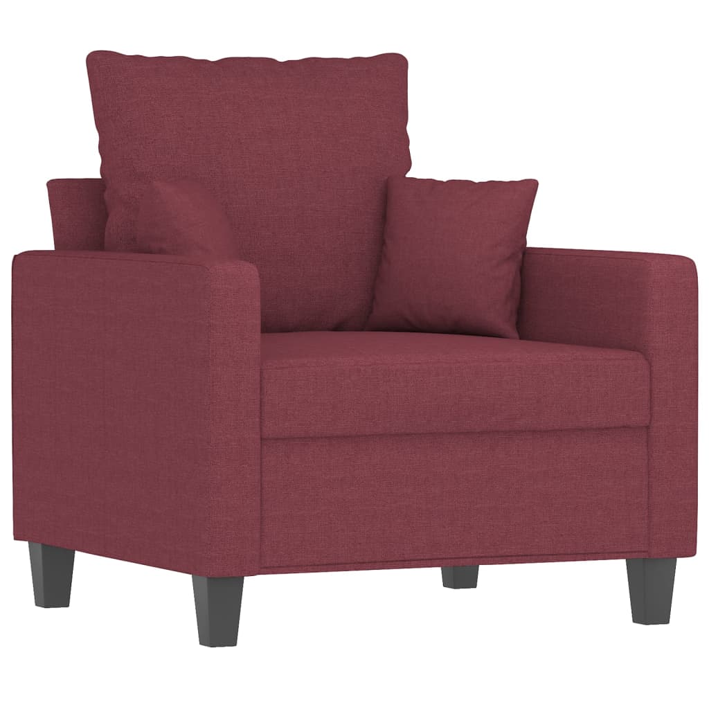 vidaXL Set canapea cu perne, 4 piese, roșu vin, material textil vidaXL Set canapea cu perne, 4 piese, roșu vin, material textil
