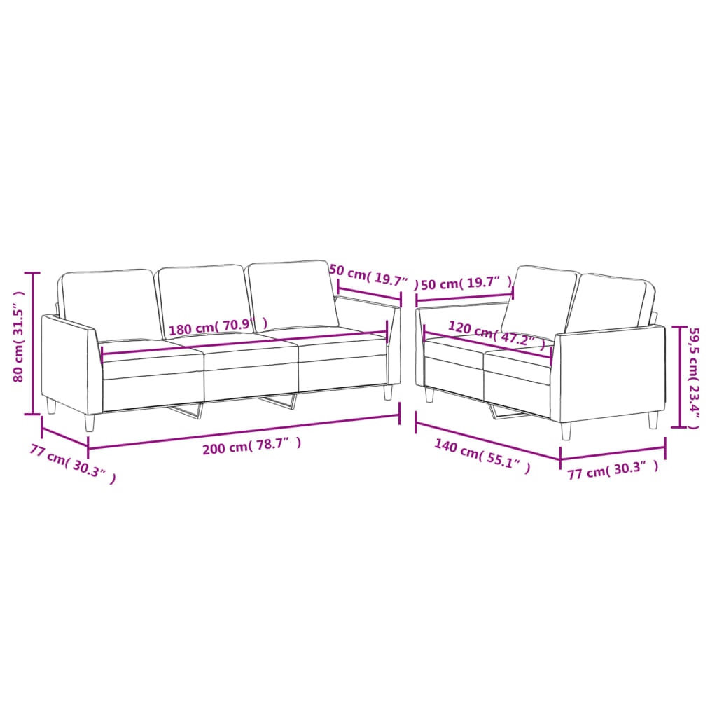 vidaXL Set de canapele cu perne, 2 piese, roșu vin, piele ecologică vidaXL Set de canapele cu perne, 2 piese, roșu vin, piele ecologică