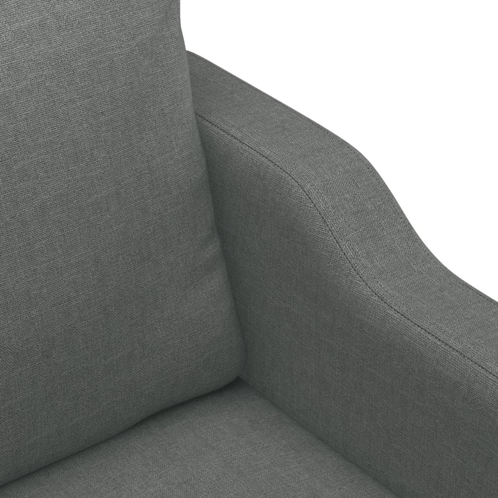 vidaXL Set de canapele cu perne, 3 piese, gri închis, textil vidaXL Set de canapele cu perne, 3 piese, gri închis, textil