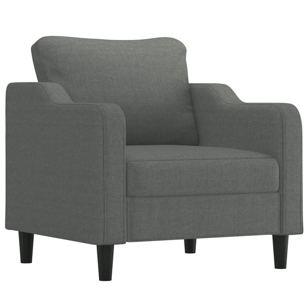 vidaXL Set de canapele cu perne, 4 piese, gri închis, textil