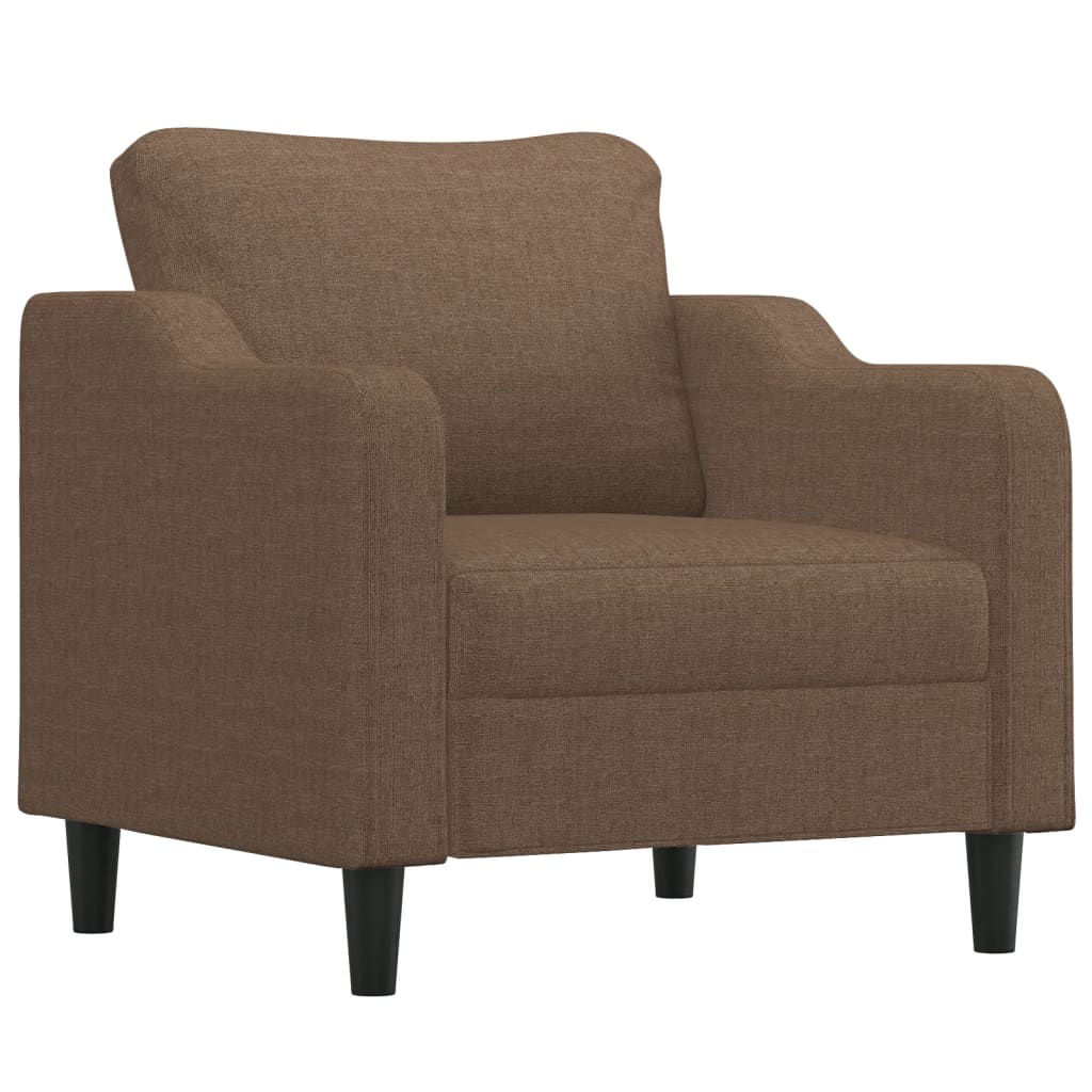 vidaXL Set de canapele cu perne, 4 piese, maro, textil