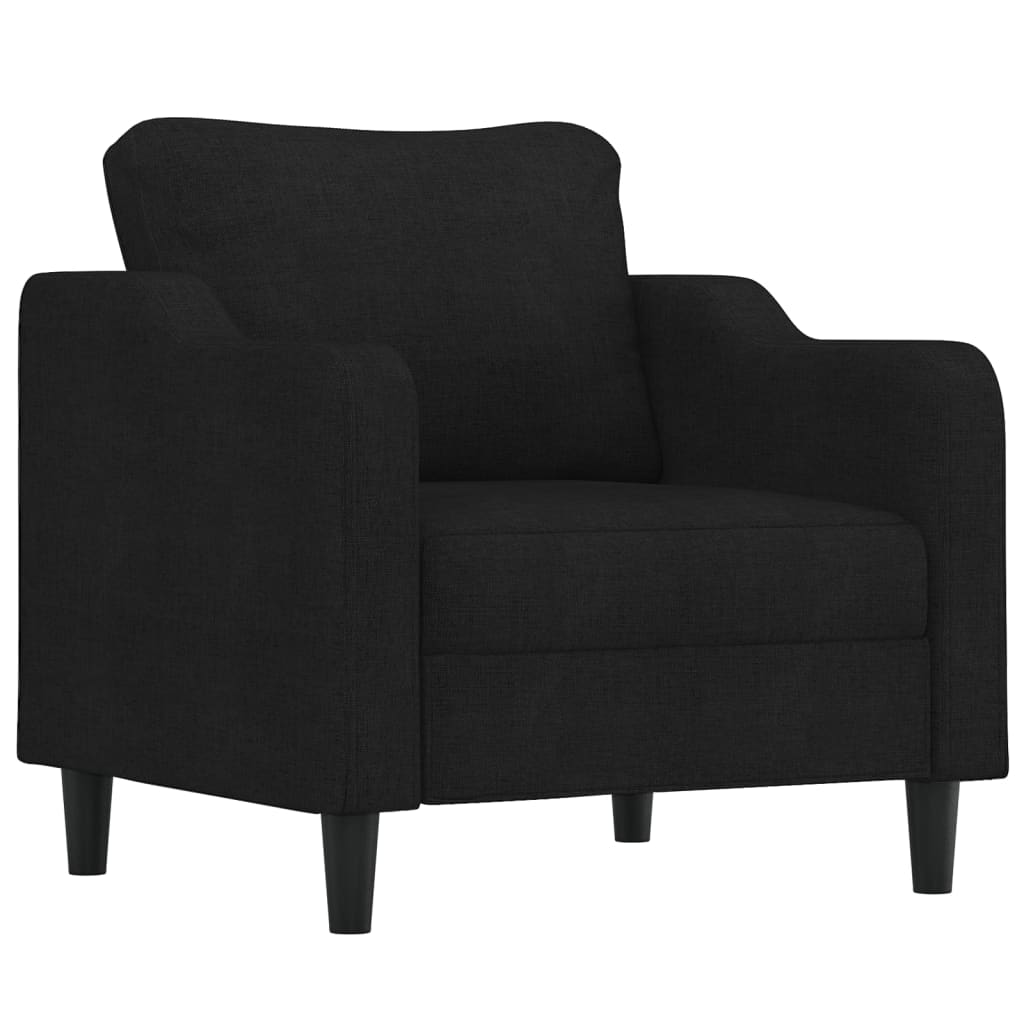 vidaXL Set de canapele cu perne, 4 piese, negru, textil vidaXL Set de canapele cu perne, 4 piese, negru, textil