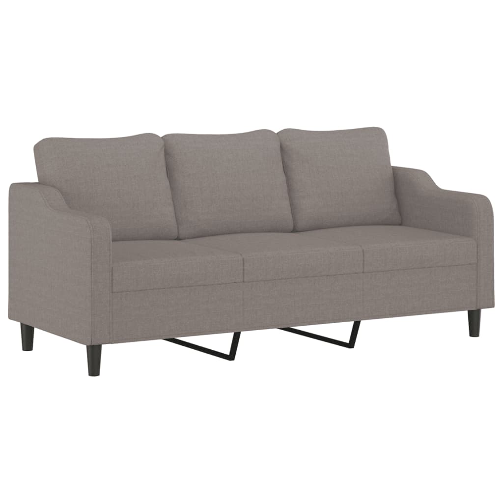 vidaXL Set de canapele cu perne, 4 piese, gri taupe, textil