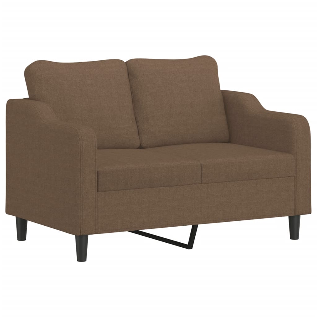 vidaXL Set de canapele cu perne, 2 piese, maro, textil