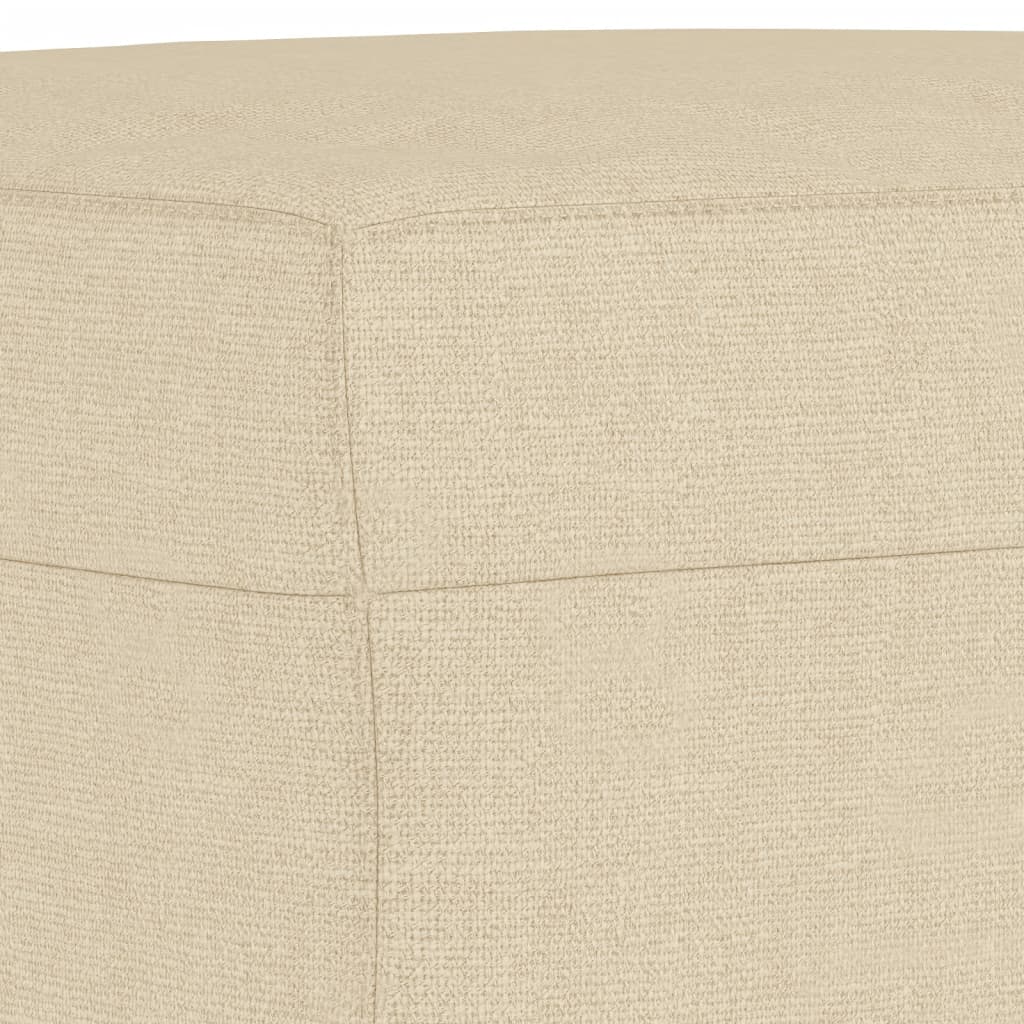 vidaXL Set de canapele cu perne, 3 piese, crem, textil vidaXL Set de canapele cu perne, 3 piese, crem, textil