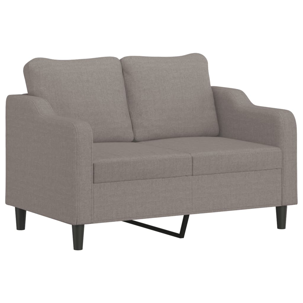 vidaXL Set de canapele cu perne, 3 piese, gri taupe, textil vidaXL Set de canapele cu perne, 3 piese, gri taupe, textil